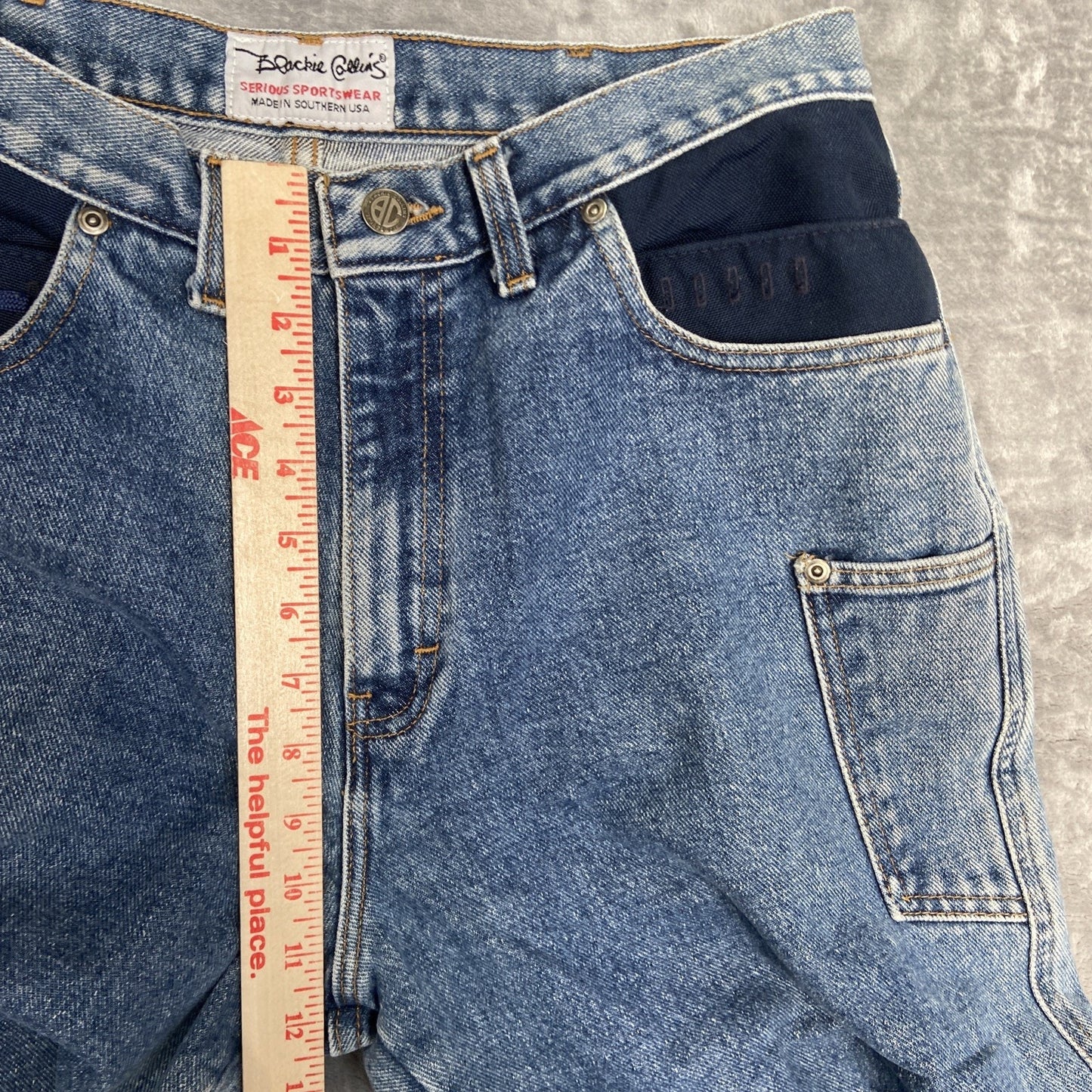 Vintage Black Collins Toters Serious Sportswear Jeans Men's 34x30 Blue