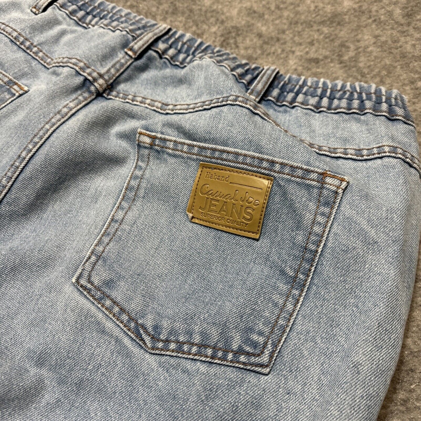 Vintage Haband Casual Joe Jeans Men's 42M Relaxed Fit Elastic Waist Light Blue