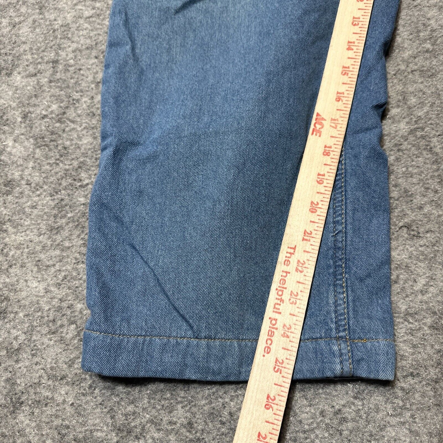 Vintage Habands Ice House Flannel Lined Jeans Men's 36S Blue Light Wash Denim