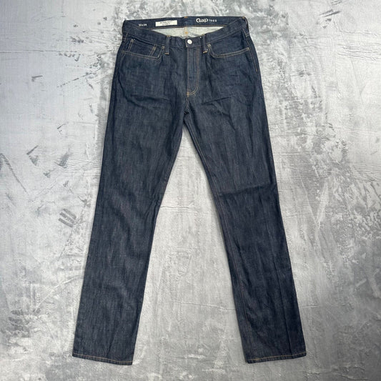 Gap 1969 Men's Straight Jeans 32x34 Dark Wash Blue Denim NWOT