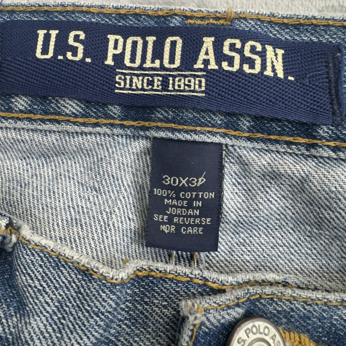 Vintage U.S. Polo Assn. Straight Leg Jeans Men's 30x32 Light Wash Blue
