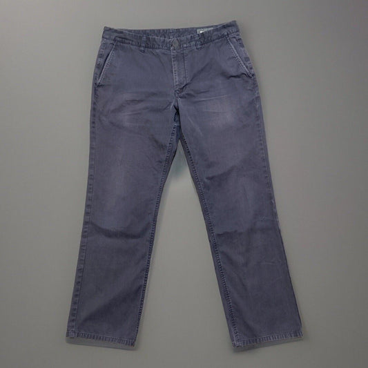 Bonobos Straight Chino Pants Men's Size 35x32 Dark Blue Pants *Bleach Mark*