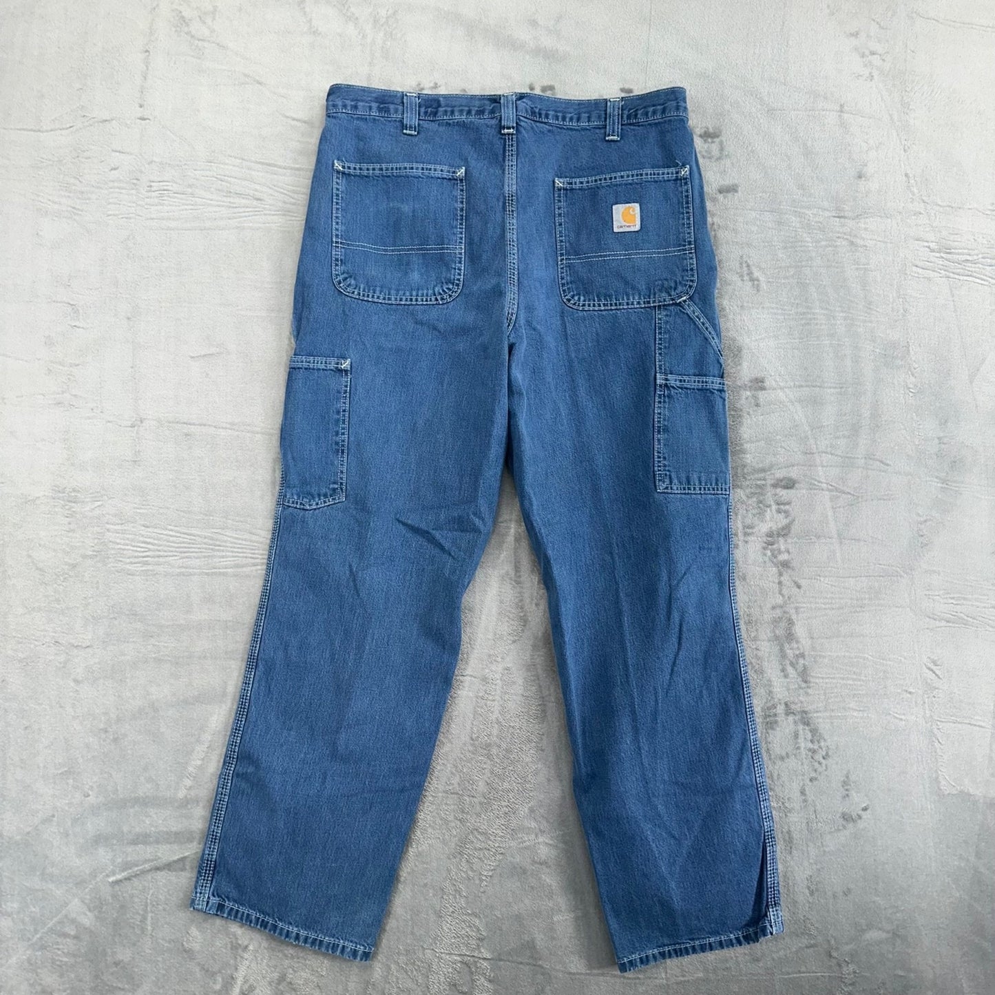 Carhartt Men's Dungaree Fit Straight Jeans 34x30 Blue Denim #2026