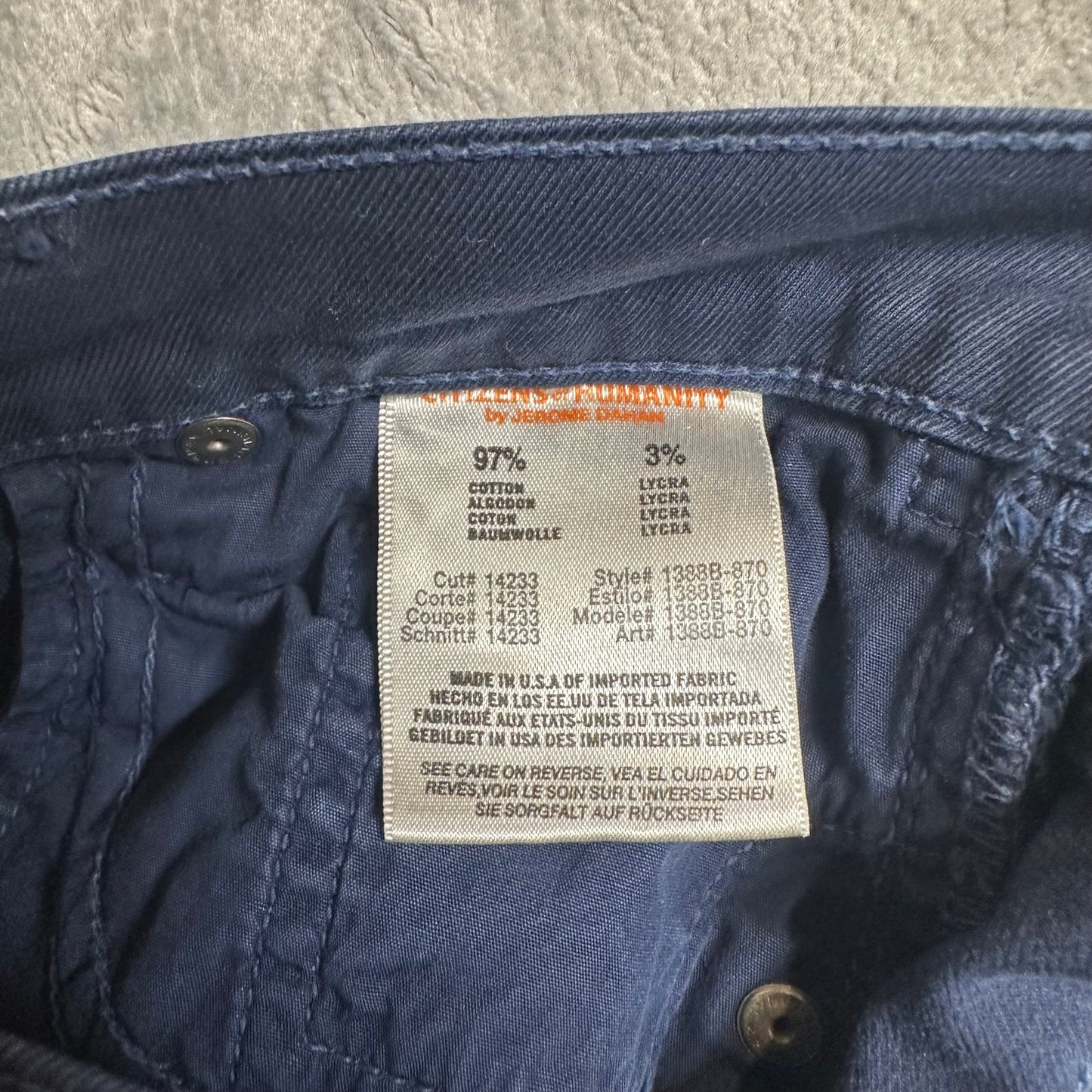 C of H Thompson Medium Rise Cropped Skinny Jeans Women's Size 25 Blue Denim