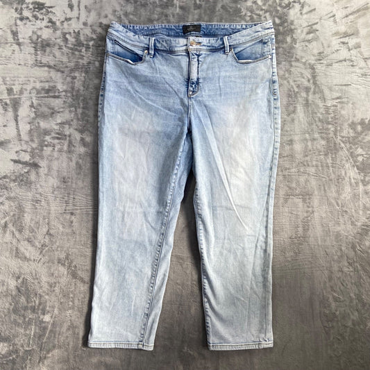 Chico's Women's So Slimming Crop Jeans Size 18 Light Wash