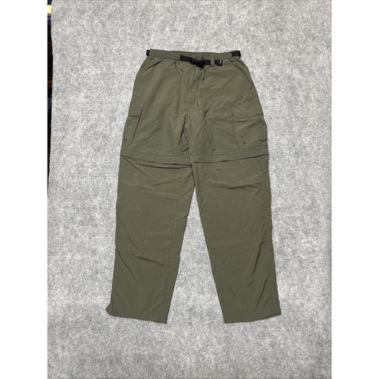 REI Co-op Sahara Men's Convertible Straight Cargo Pants Size Lx32 Green Dark