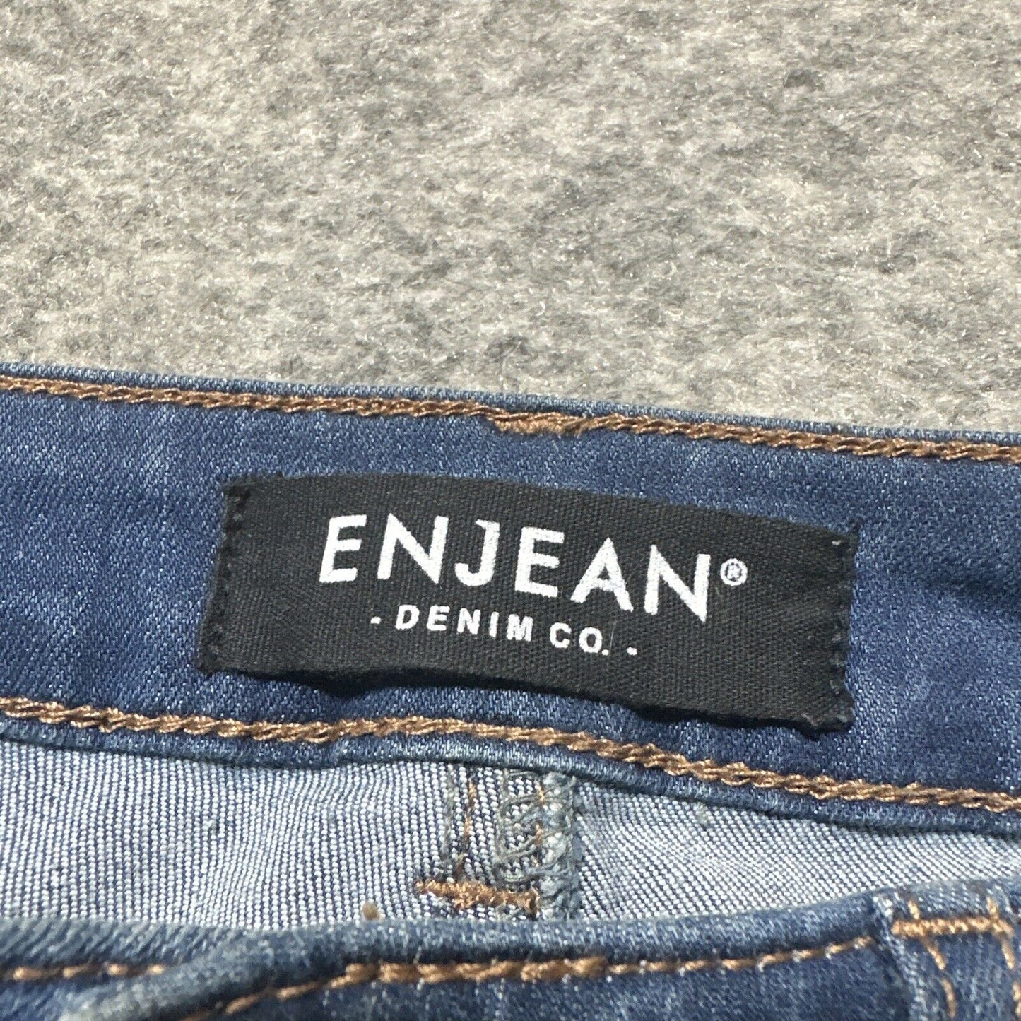 ENJEAN Denim Women's Distressed Skinny Jeans Size 1 Blue Medium Wash Denim