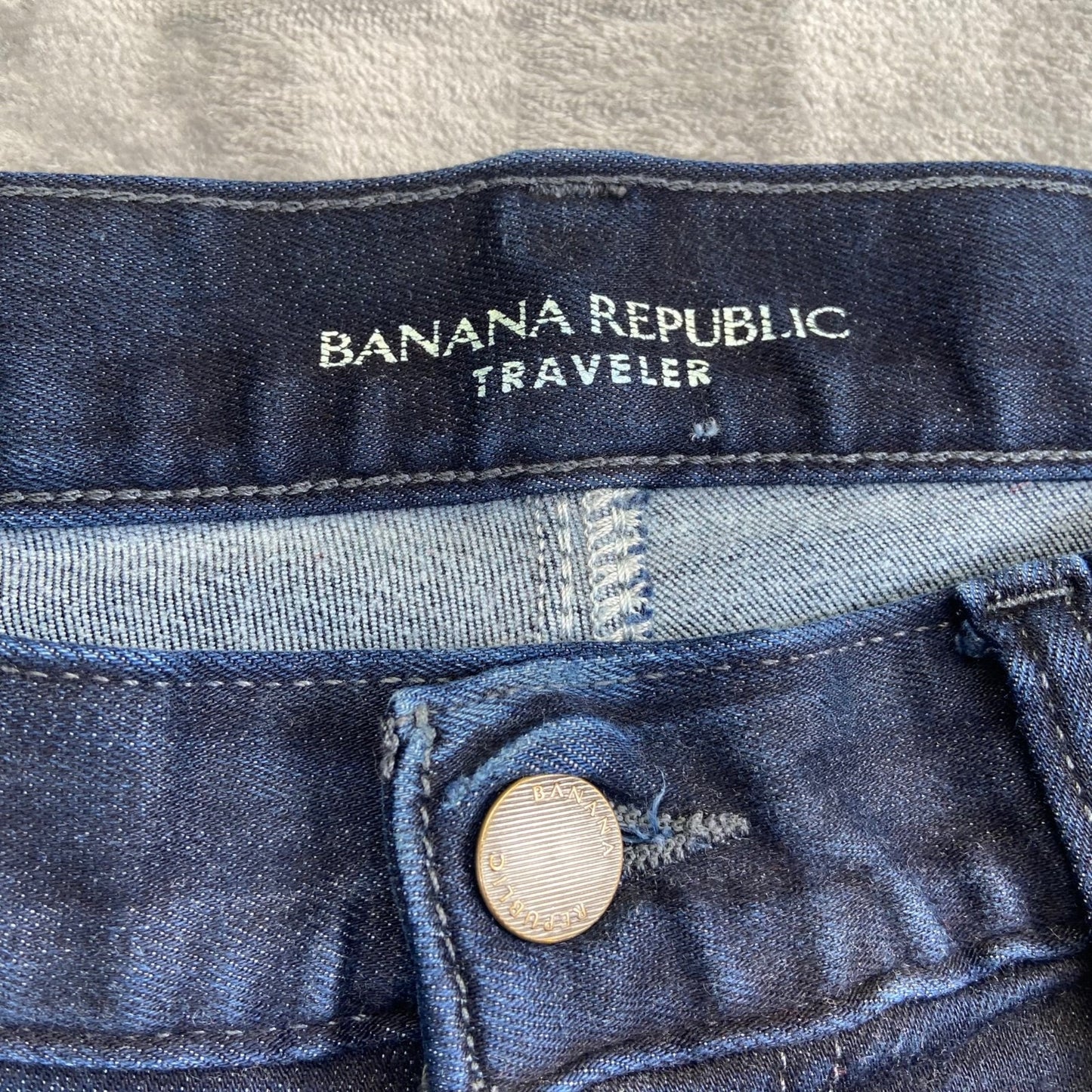 Banana Republic Traveler Slim Fit Men's Jeans 33x34 Dark Blue Denim