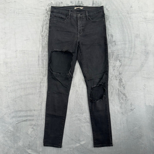 Levi's Women's 311 Shaping Skinny Jeans Size 29 Black Distressed #2022