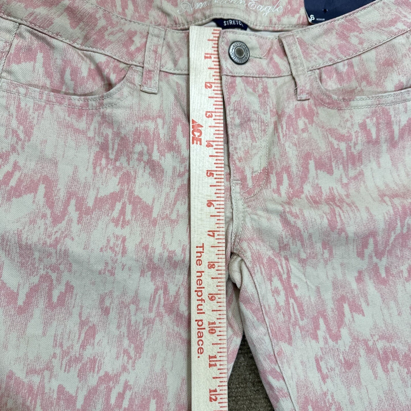 American Eagle Jegging Low Rise Skinny Stretch Womens Jeans Sz 6R Pink