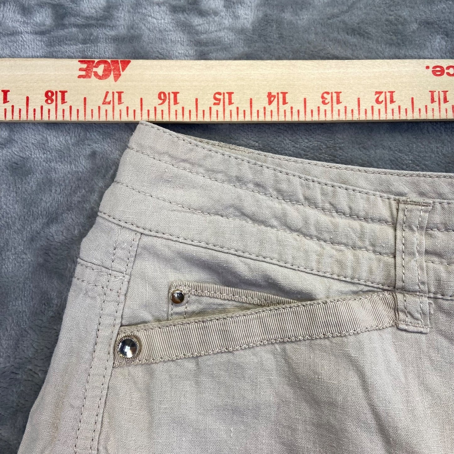 White House Black Market Women's Cargo Shorts Size 10 Beige
