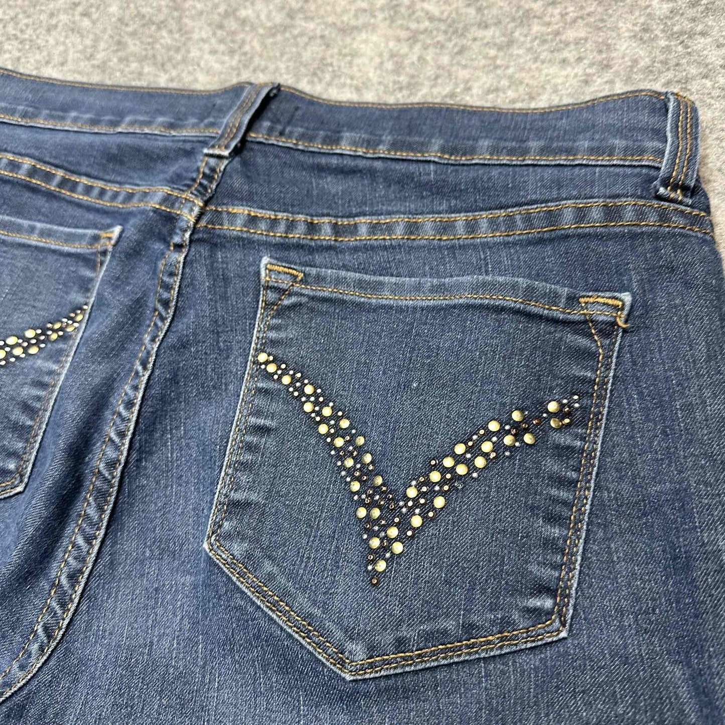 NYDJ Men's Straight Leg USA Made Jeans Size 8 Blue Dark