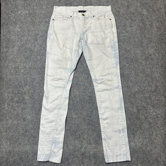 Levi's 421 Women's Skinny Jeans Size 29 White Acid Wash