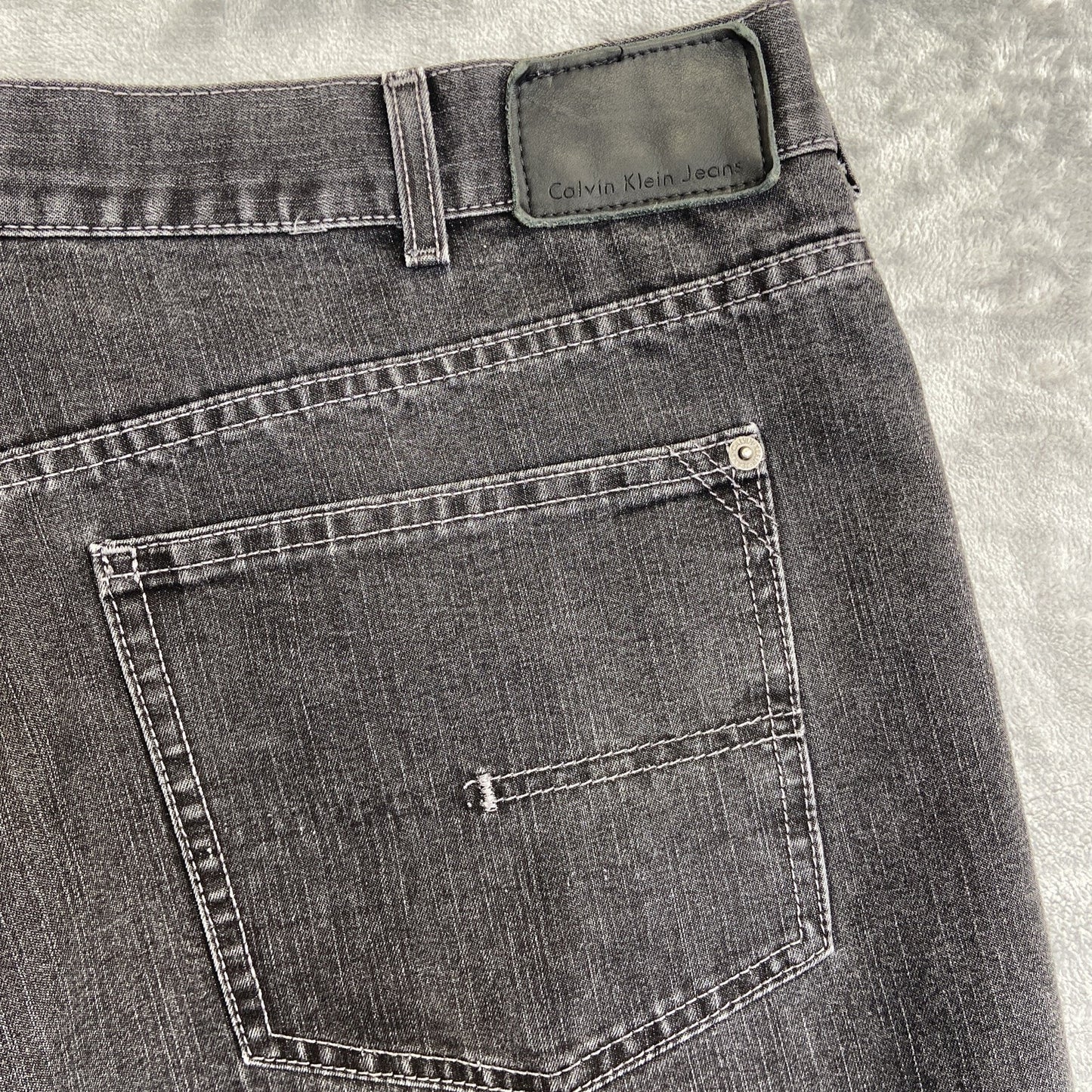 Vintage Calvin Klein Straight Jeans Men's Size 38x32 Black Denim