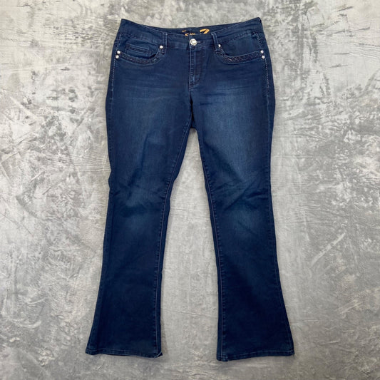 Seven7 Women's Rocker Slim Flare Jeans Size 14 Dark Wash