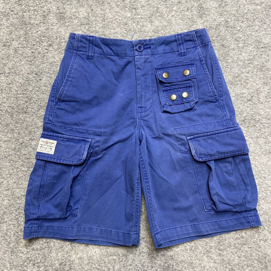 Vintage Polo Ralph Lauren Cargo Shorts Boys Youth Size 8 Dark Blue