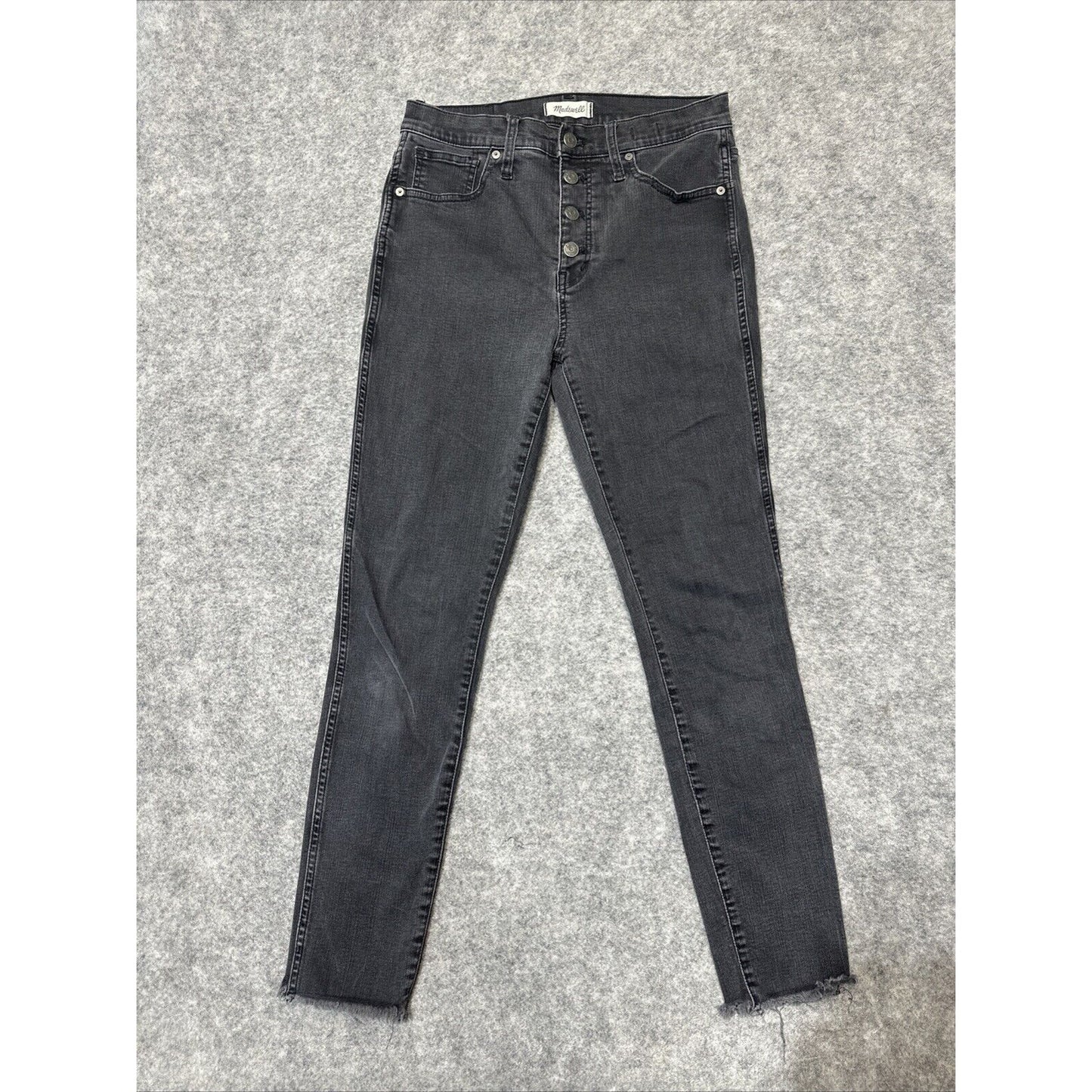 Madewell 10" High Rise Skinny Women's Jeans Size 29 Black Gray Denim