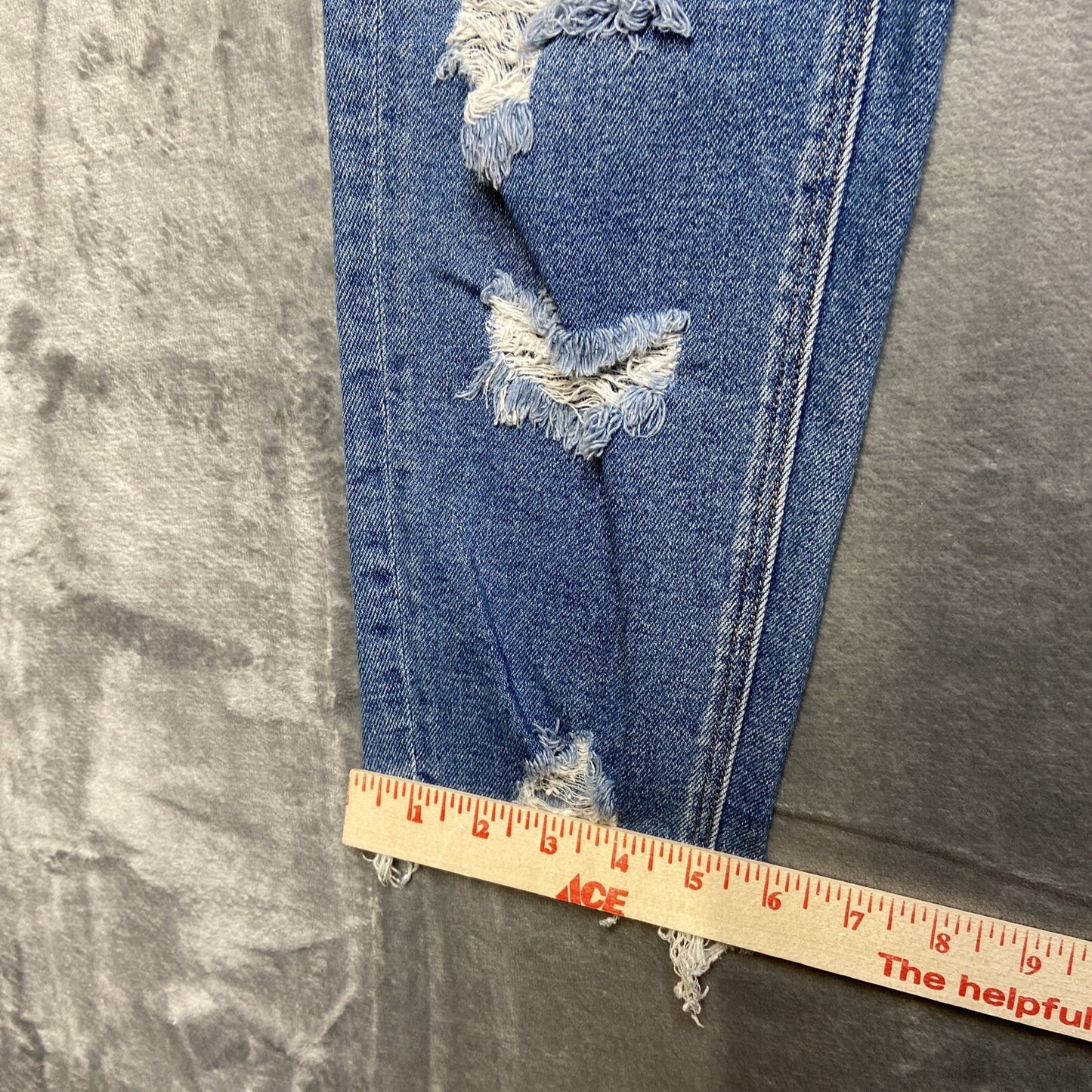 American Eagle Stretch Distressed Mom Jeans Women's Size 8R Blue