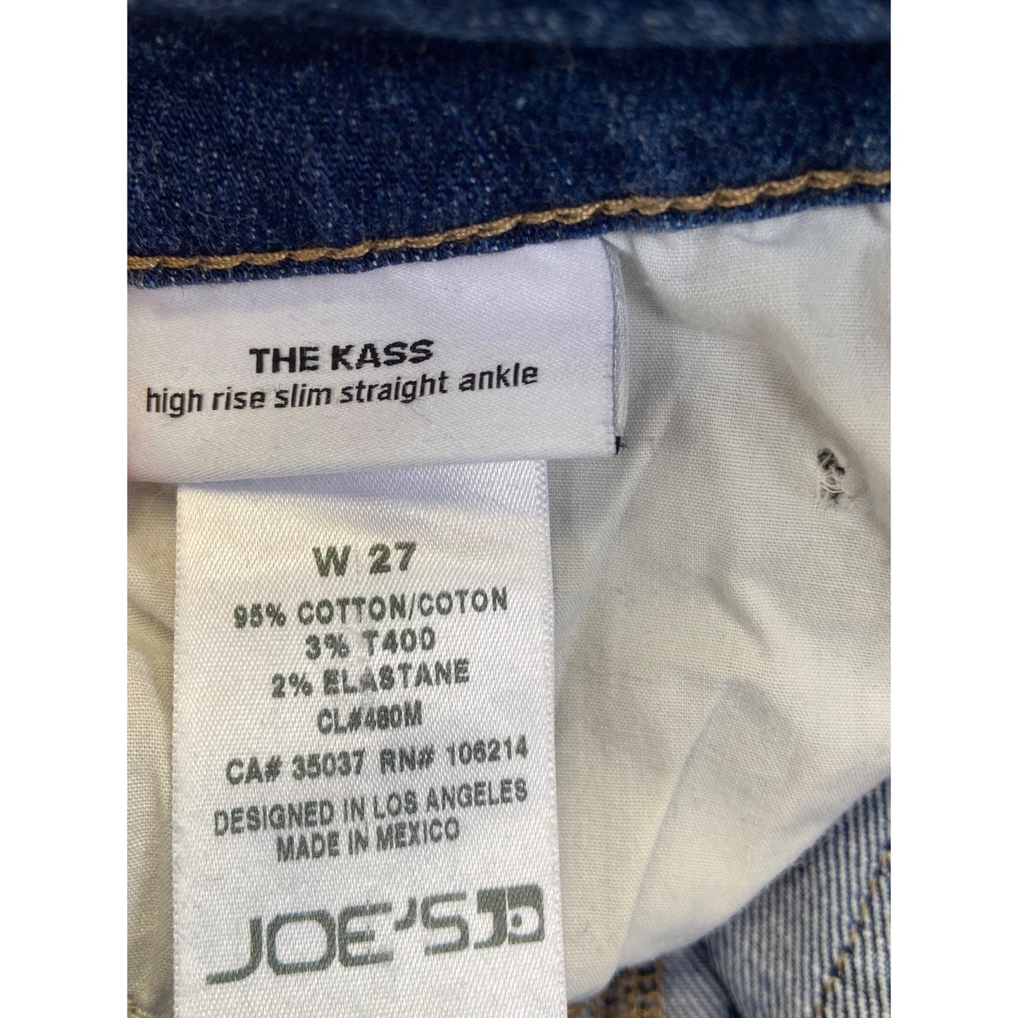 Joe's Women's High Rise Slim Straight Ankle Jeans Size 27 #534424
