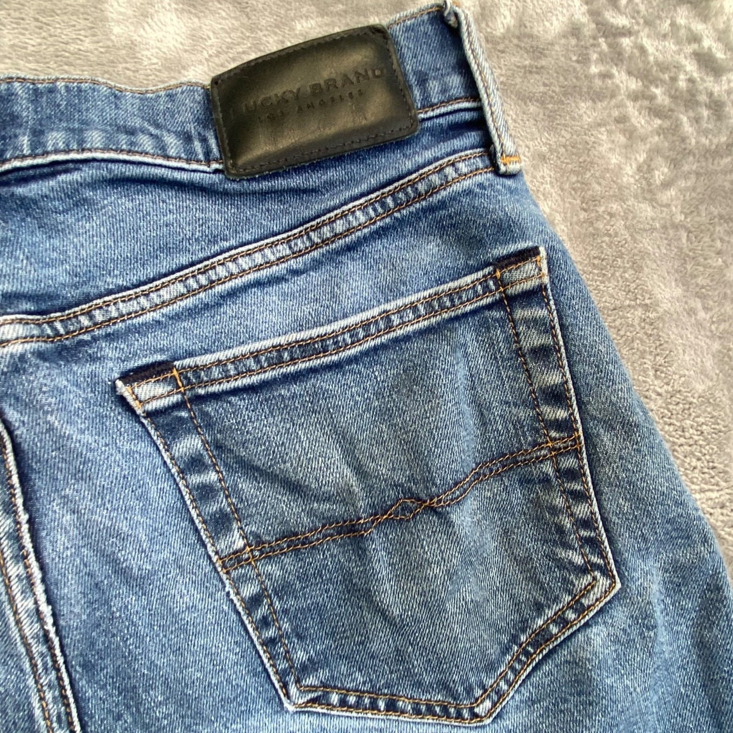 Lucky Brand 121 Slim Straight Jeans Men's 32x32 Blue Denim Casual