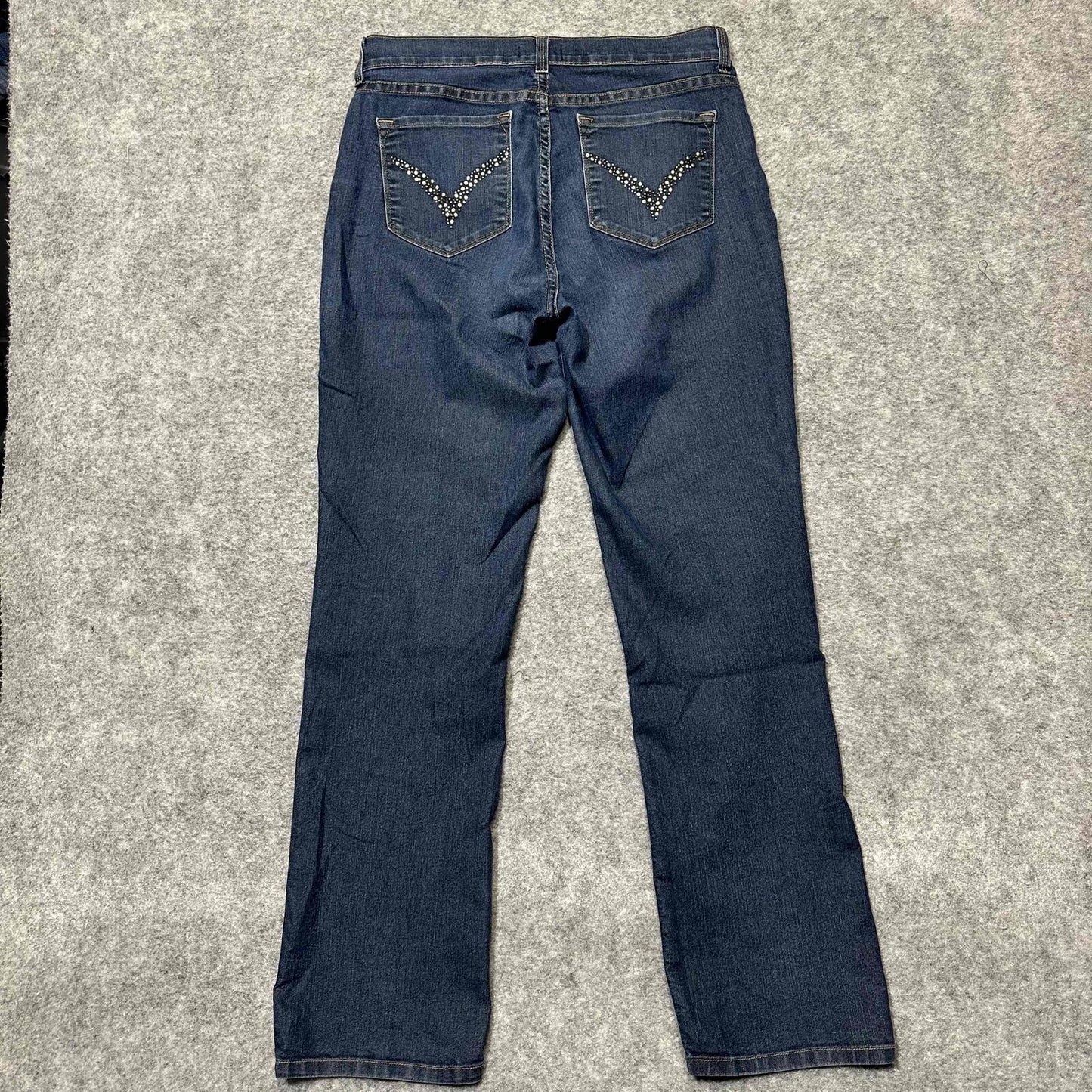 NYDJ Men's Straight Leg USA Made Jeans Size 8 Blue Dark