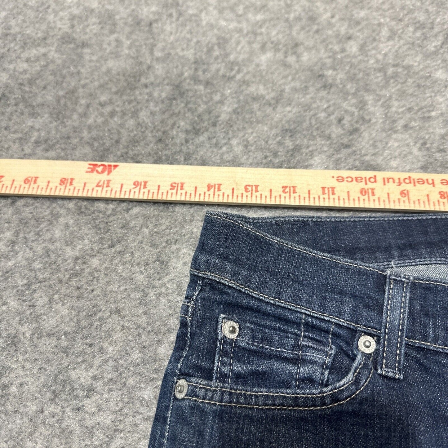 7 For All Mankind Roxanne Women's Skinny Jeans Size 27 Blue Dark Wash Denim