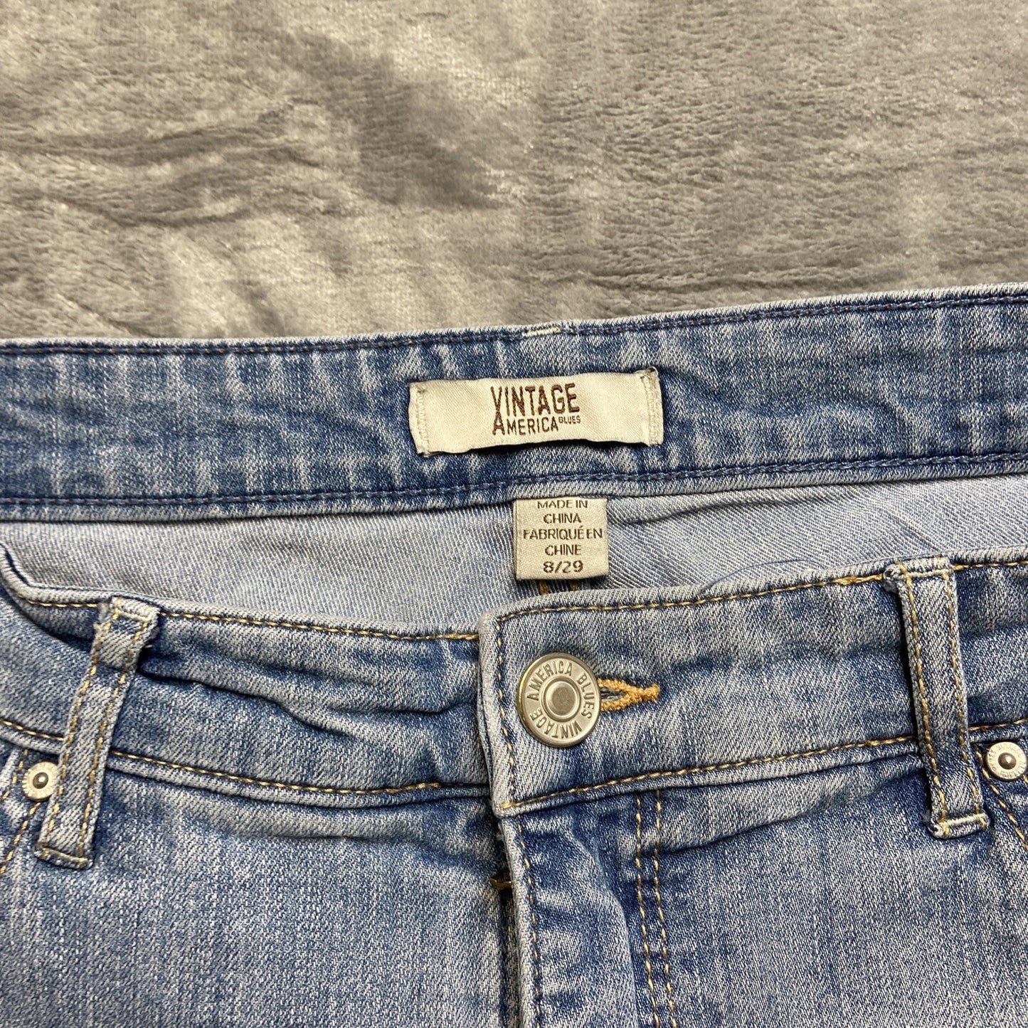 Vintage America Blues Skinny Jeans Women’s Size 8/29 Light Blue Denim