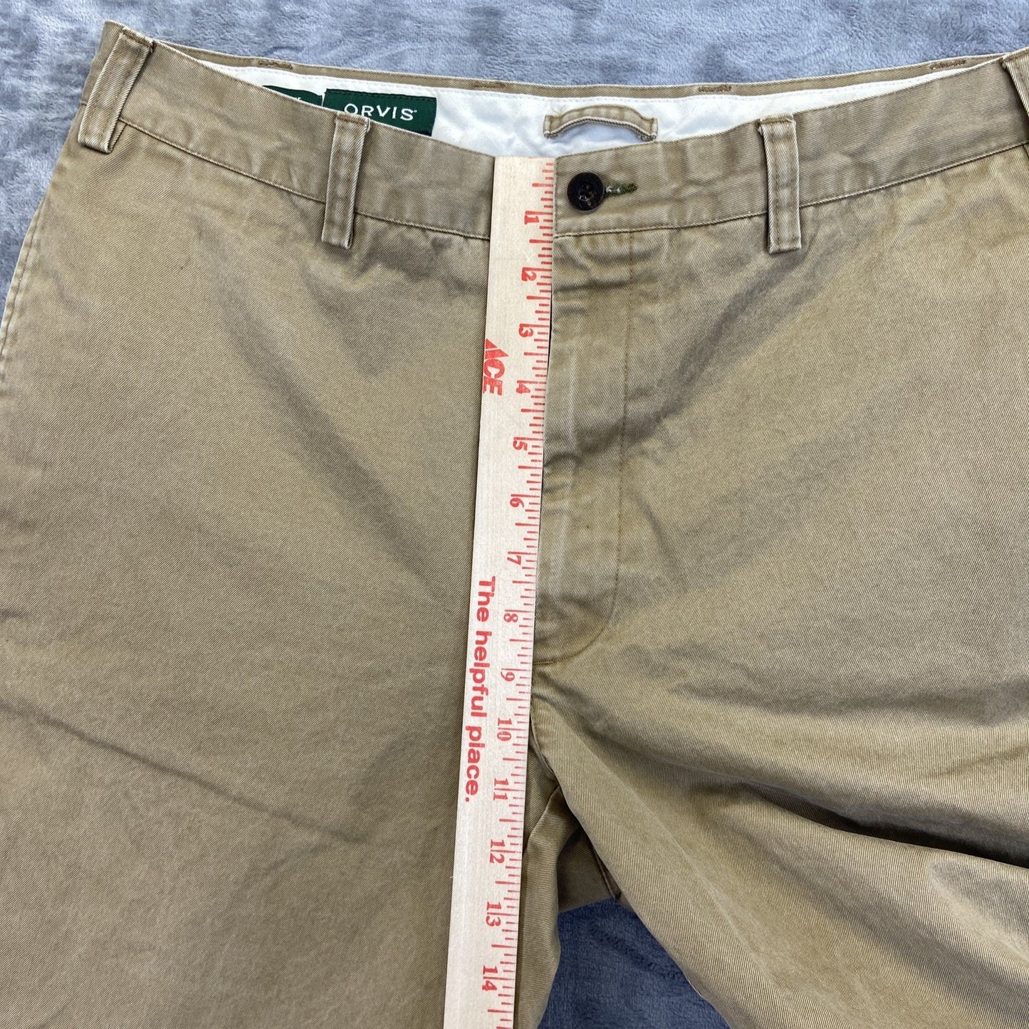 Orvis Trim Fit Casual Chino Pants Men's Size 36 Brown Tan
