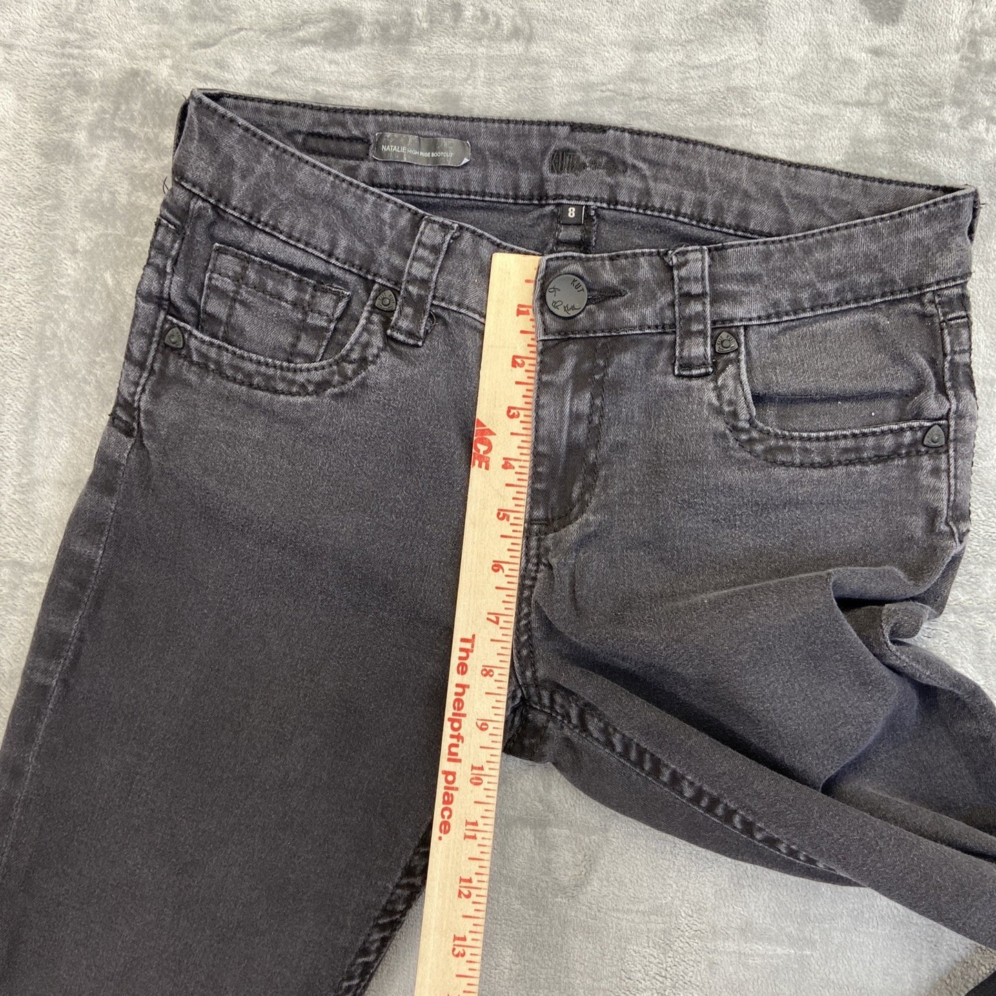 KUT From The Kloth Natalie High Rise Bootcut Jeans Women's Size 8 Black
