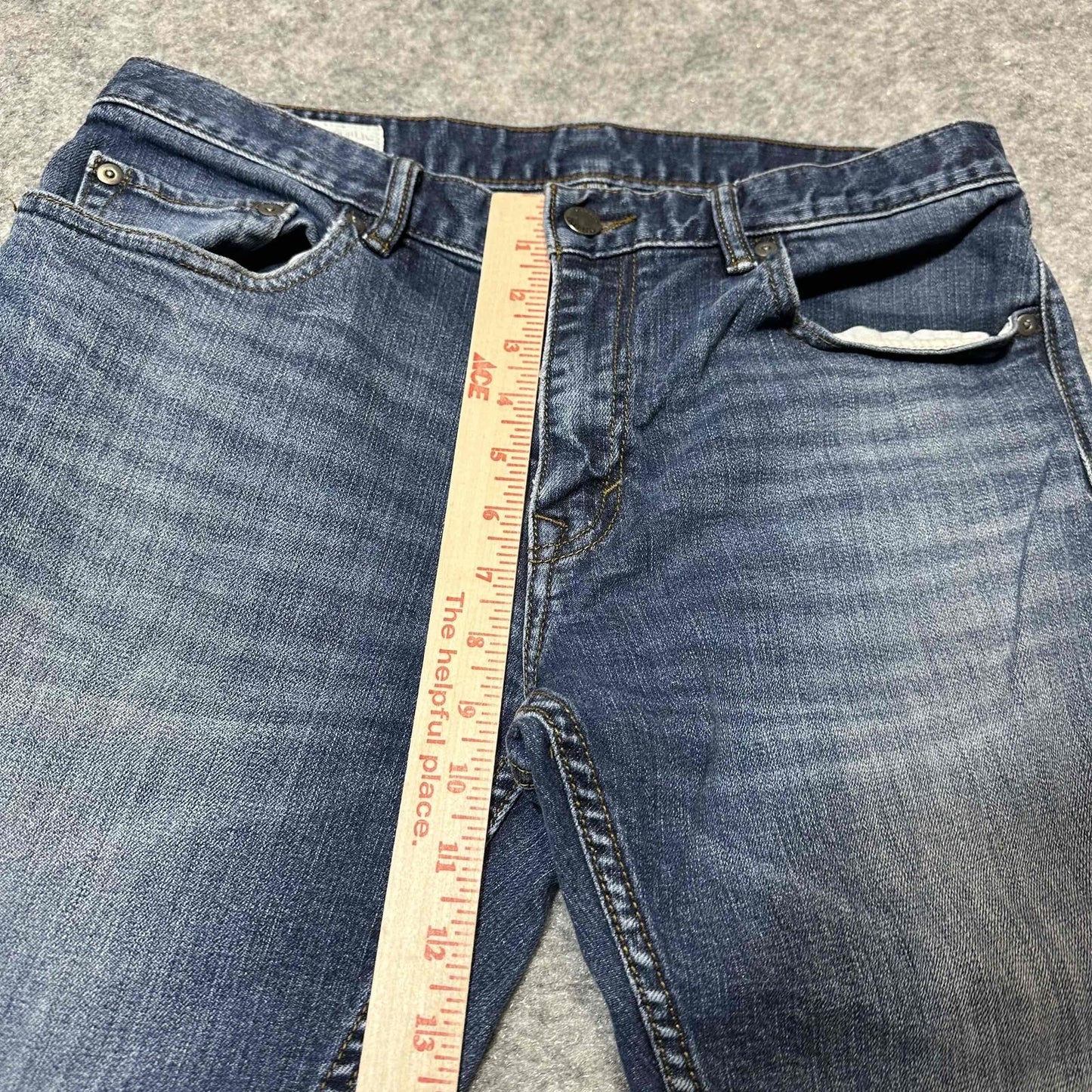 Banana Republic Jeans Men's Five Pocket Button Fly Straight Jeans 32x36 Blue