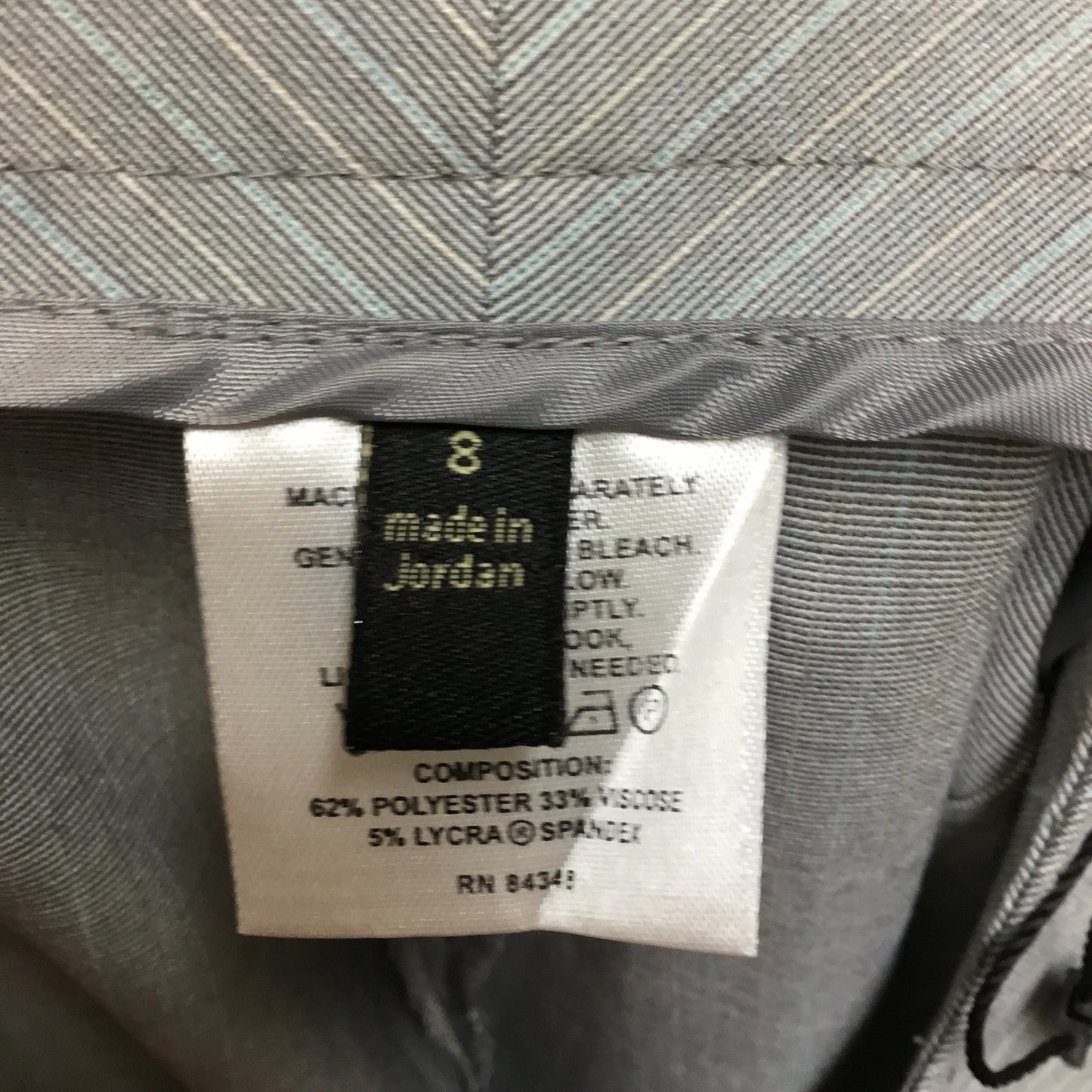 Nicole Miller Dress Pants Women's Size 8 Regular Gray Striped