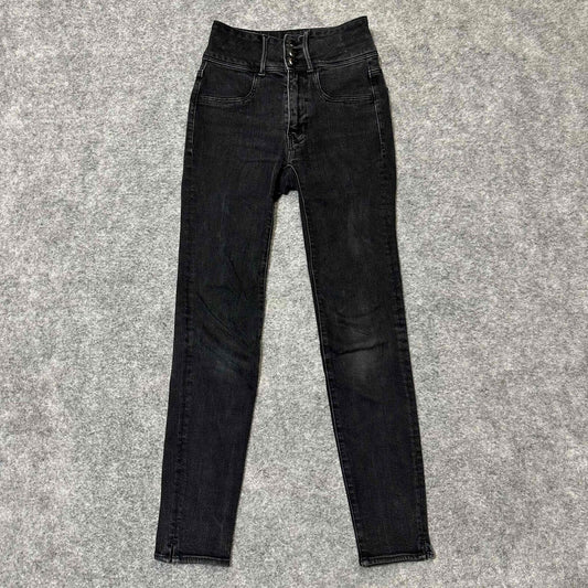 American Eagle Women's Super Hi Rise Skinny Fit Jegging Size 00R Black Denim