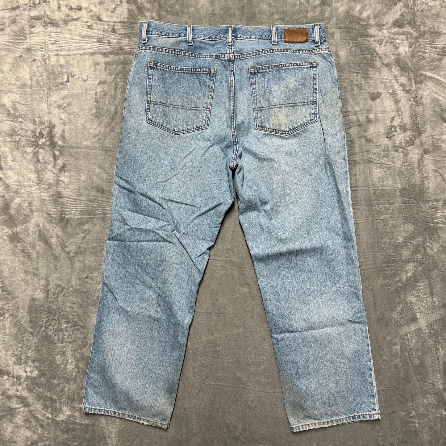 Vintage L.L.Bean Straight Jeans Men's Size 38x30 Light Blue