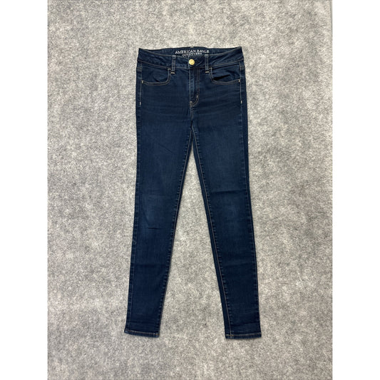 American Eagle Super Stretch Jegging Women's Jeans Size 4R Blue Dark Wash Denim