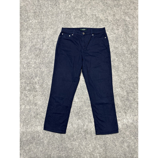 Ralph Lauren Premier Super Crop Curvy Women’s Stretch Skinny Jeans Size 8 Blue
