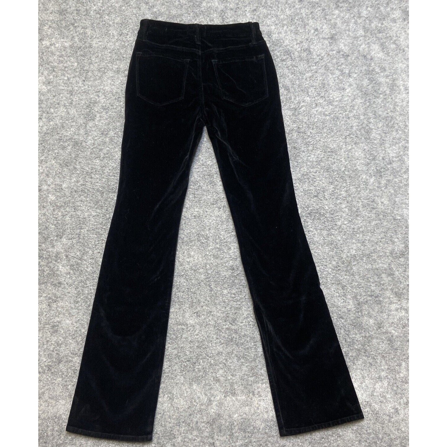 Frame Denim Le Mini Boot Velvet Jeans Women's Size 25 Black Pants