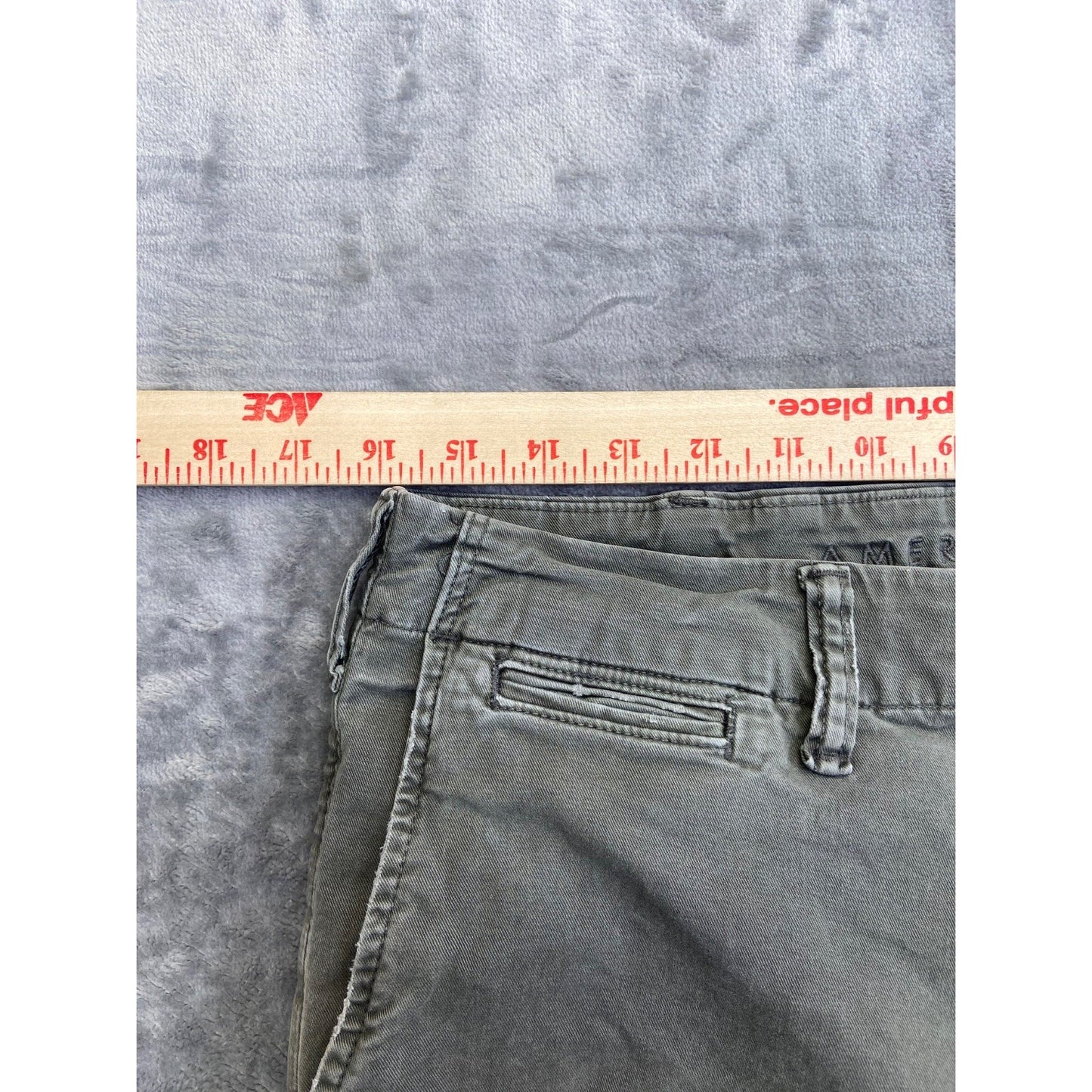 American Eagle Men's Slim Fit Chino Pants Size 32x34 Gray #534424
