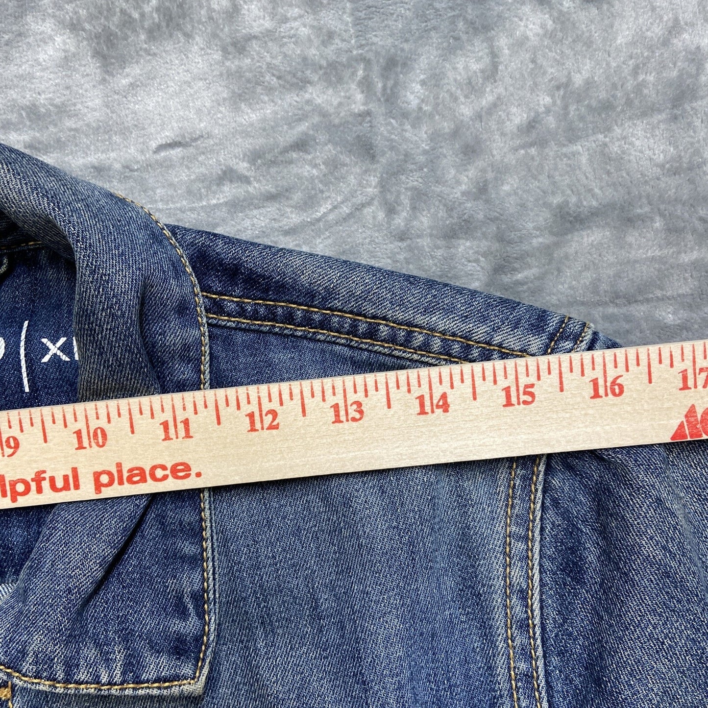GapKids 1969 Jacket Kids Size XL Blue Denim Medium Wash Pockets Stretch