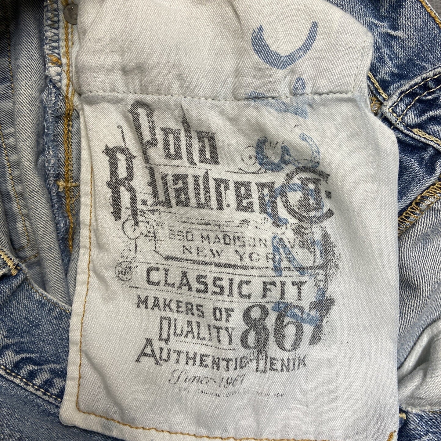 Vintage Polo Ralph Lauren 867 Classic Fit Jeans Men’s Size 38x30 Light Blue