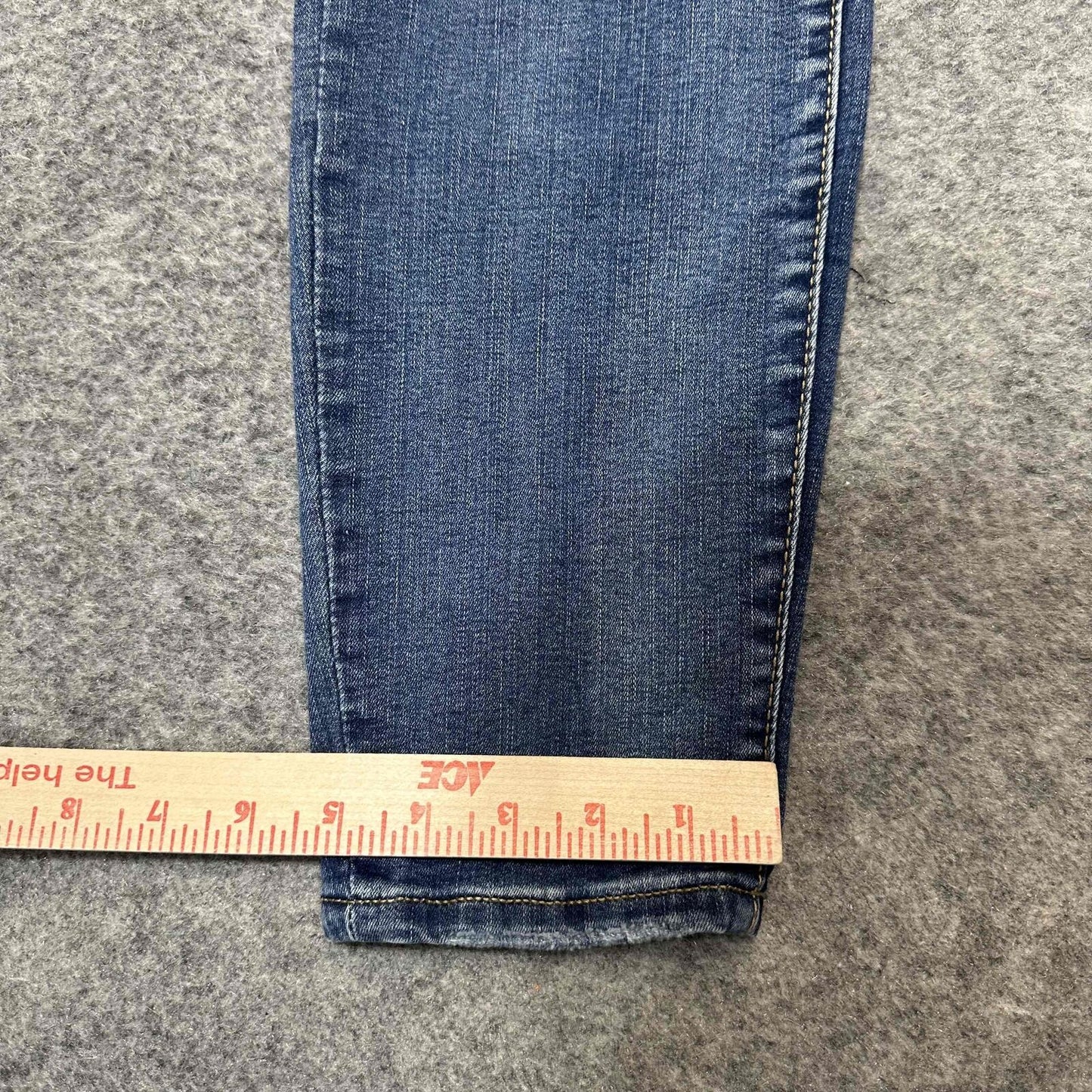 Ava & Viv Blue Women's Distressed Mid Rise Button Fly Skinny Jeans Size 16W