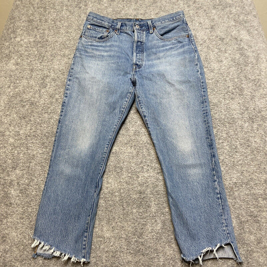 Levi's 501XX Original Fit Jeans Men's Size 30x26 Light Blue Button Fly Premium