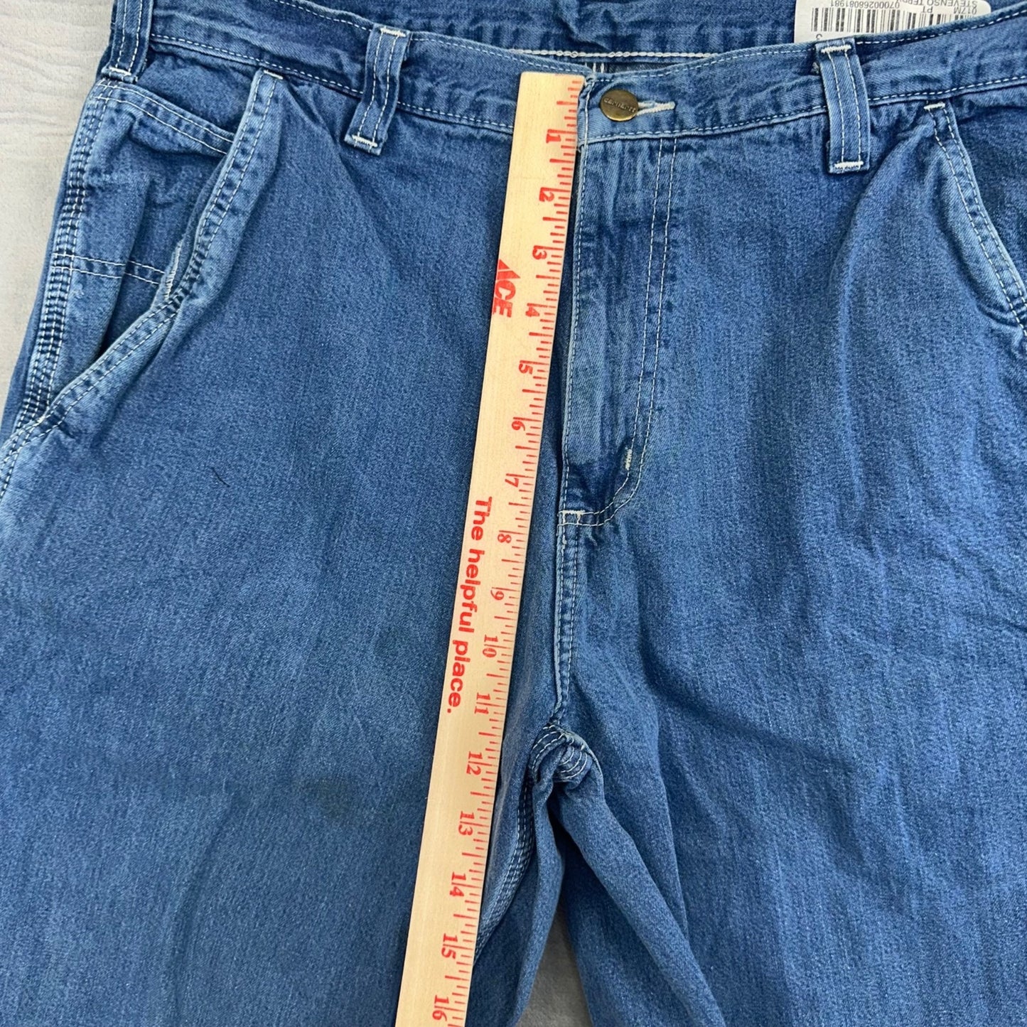 Carhartt Men's Dungaree Fit Straight Jeans 34x30 Blue Denim #2026