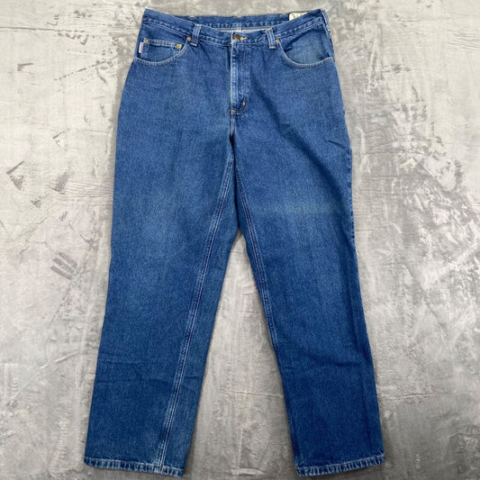 Carhartt Men's Relaxed Fit Straight Jeans Size 36x32 Blue Denim