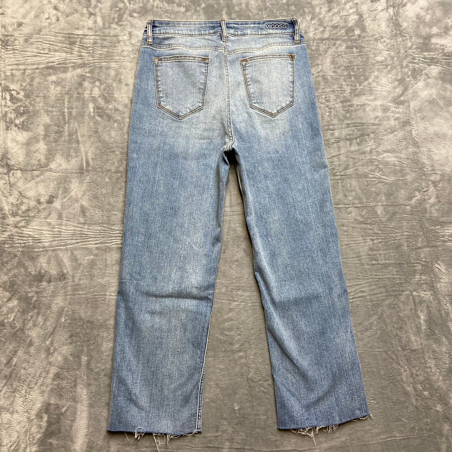 Vigoss Stevie Crop Straight Jeans Women's Size 28 Blue Faded Denim