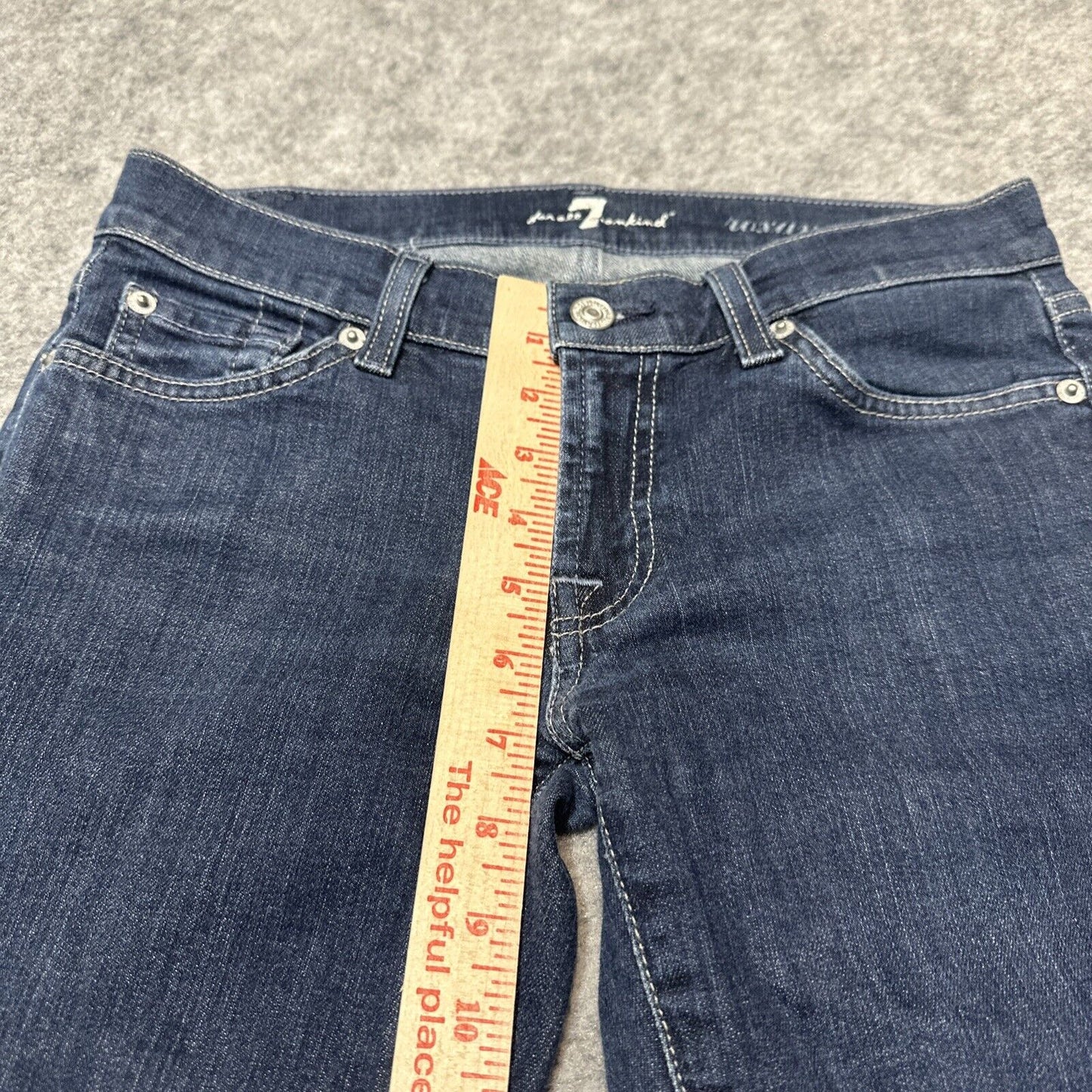 7 For All Mankind Roxanne Women's Skinny Jeans Size 27 Blue Dark Wash Denim