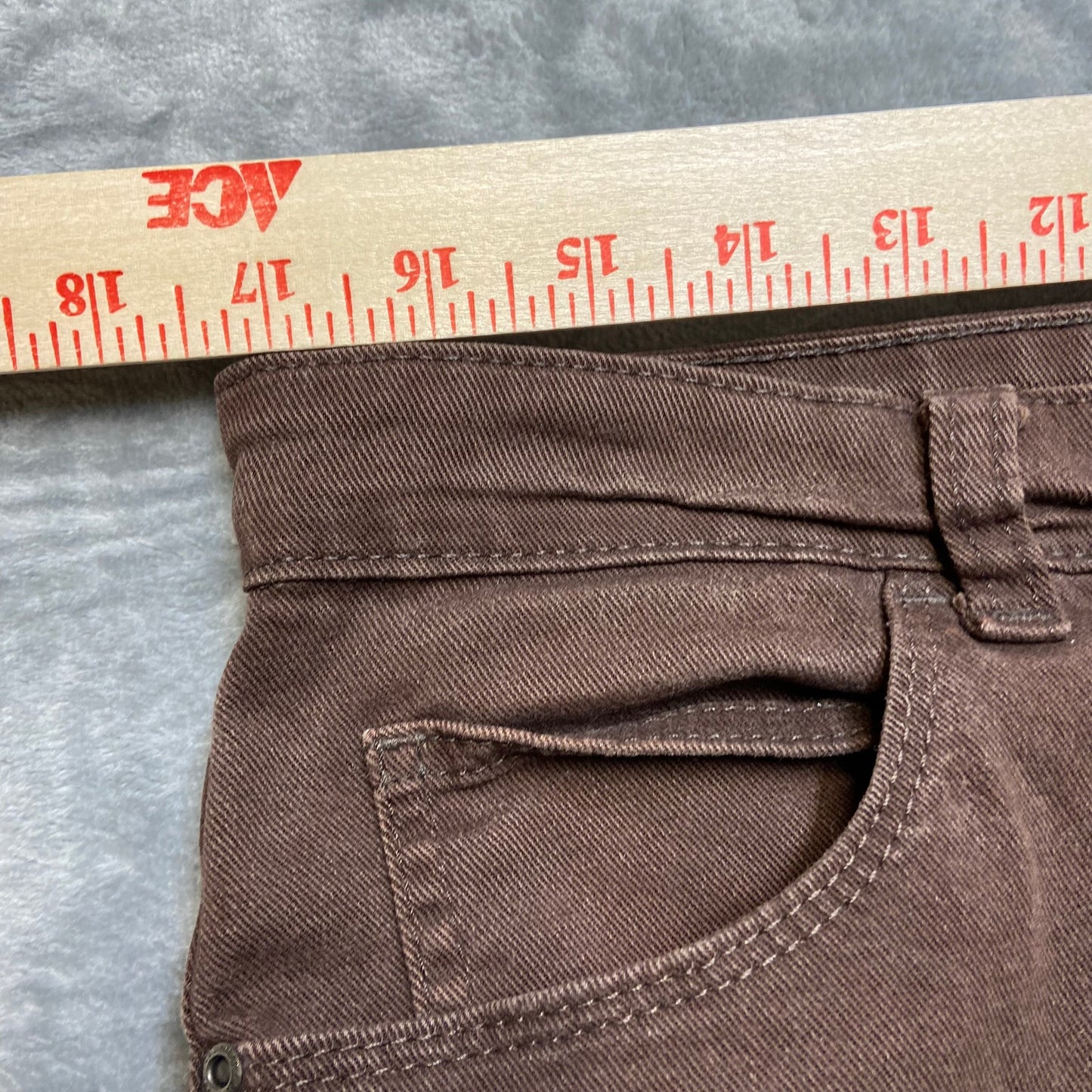 Lee Relaxed Fit Straight Leg Jeans Women's Size 12 Brown Denim Stretch GUC
