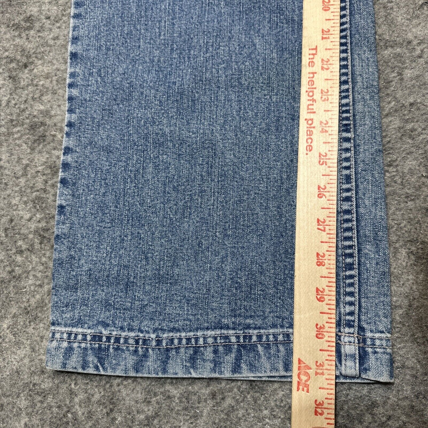 Vintage New Mossimo Gene Wide Leg Side Zip Jeans Women's Size 29 Light Blue