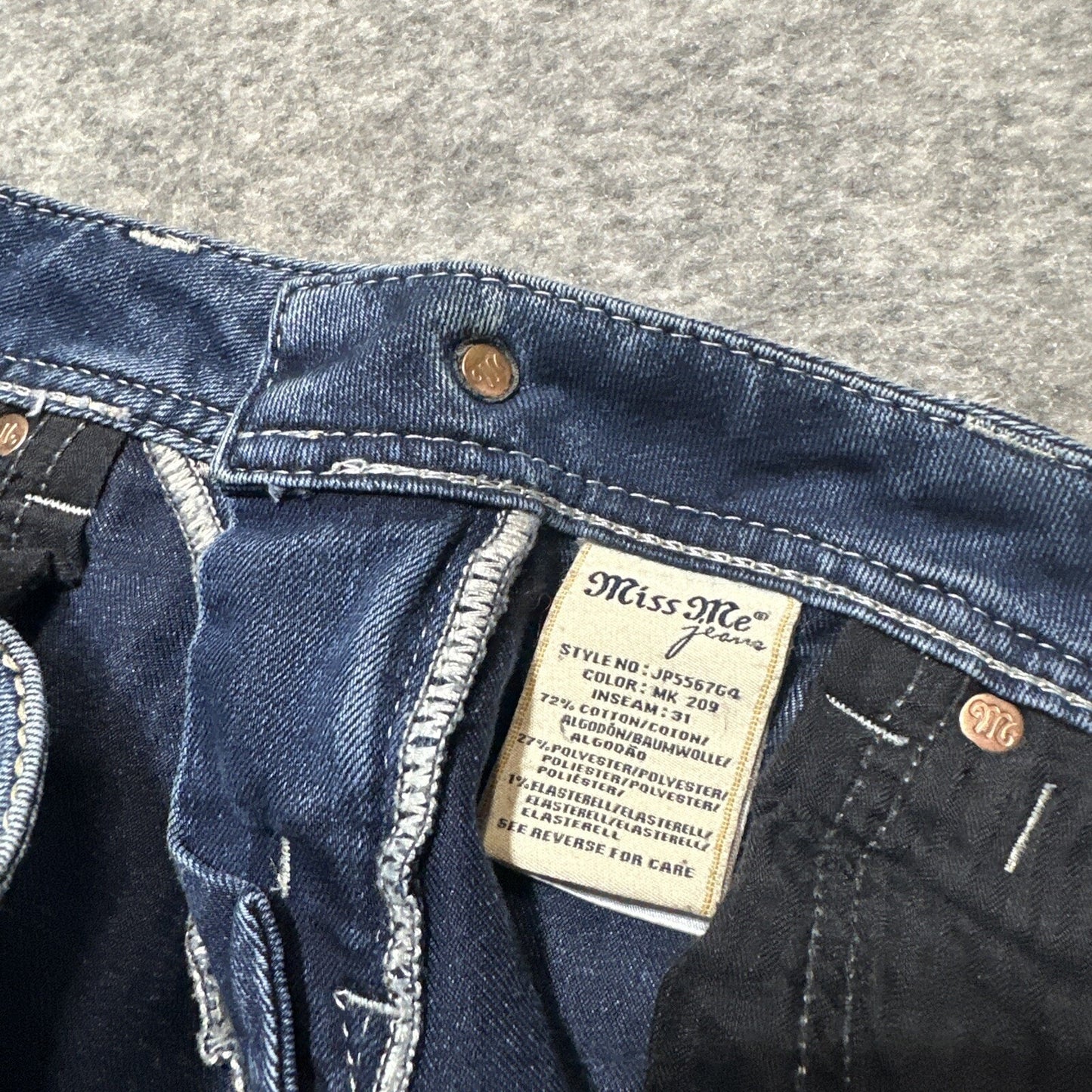 Miss Me Skinny Women's Jeans Size 28 Blue Dark Denim