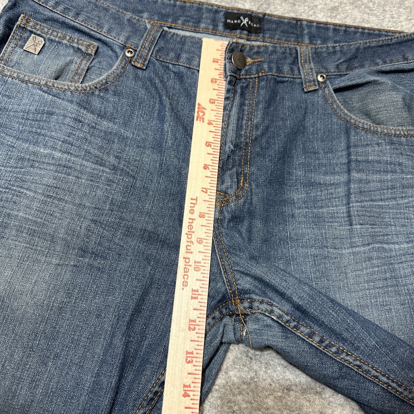 Marc Ecko Men's Straight Jeans Size 38x30 Blue Medium Wash Denim