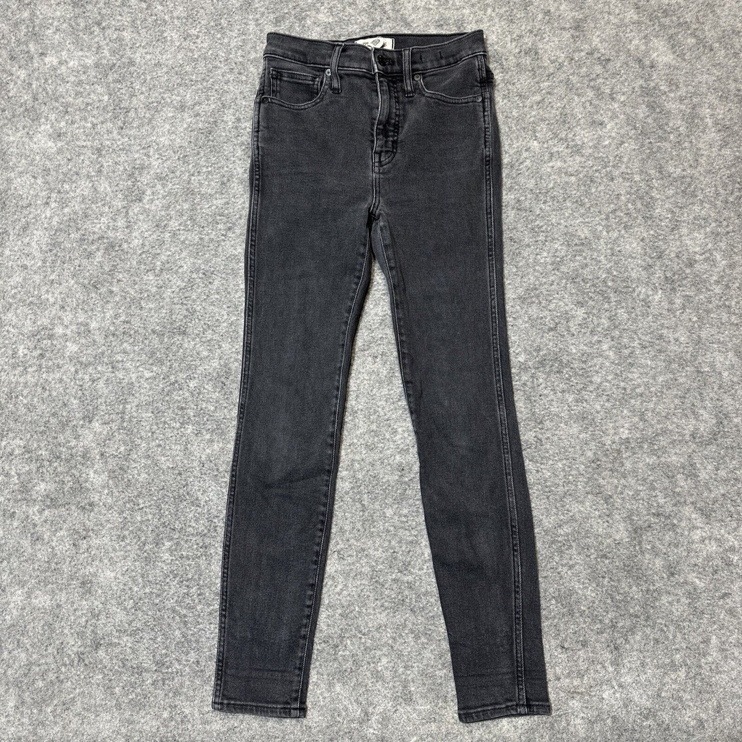 Madewell 10" High Rise Skinny Jeans Women's Size 26 Dark Gray Black Denim